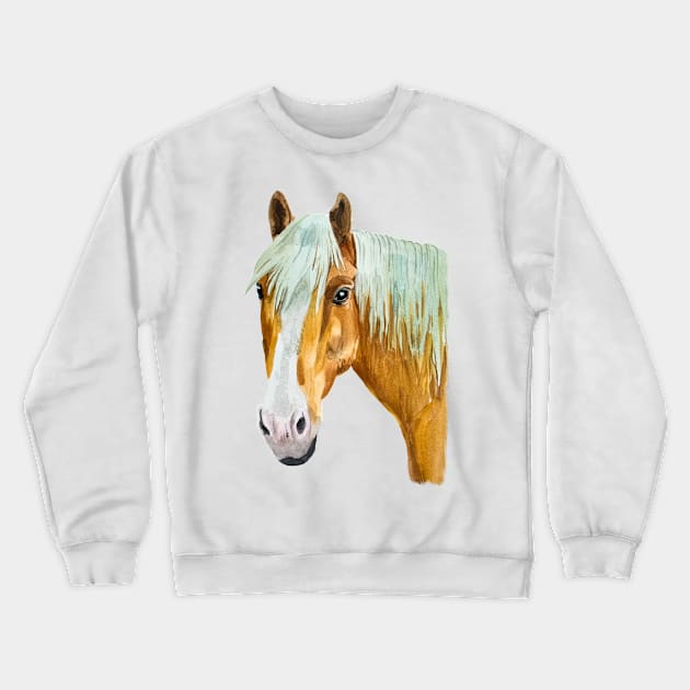 horse Crewneck Sweatshirt by VicaVeresk